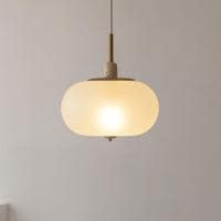 【LED電球付き】ペンダントライト パルカノ シンプル 照明 吊り下げ おしゃれ 電球 ゴールド 大理石 トラバーチン ガラス
