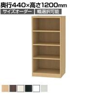 フリーラック 全棚可動 本棚 シェルフ 深型 強化棚 サイズオーダー タナリオ 幅450～600×奥行440×高さ1200mm 白井産業 国産