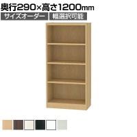 フリーラック 全棚可動 本棚 シェルフ 通常型 強化棚 サイズオーダー タナリオ 幅450～600×奥行290×高さ1200mm 白井産業 国産