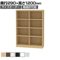 フリーラック 全棚可動 本棚 シェルフ 通常型 強化棚 サイズオーダー タナリオ 幅850～900×奥行290×高さ1200mm 白井産業 国産