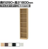 フリーラック 全棚可動 本棚 シェルフ 通常型 強化棚 サイズオーダー タナリオ 幅350～400×奥行290×高さ1800mm 白井産業 国産