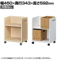 サイドワゴン デスクワゴン オフィスコ2 キャスター付き 幅450×奥行343×高さ592mm 白井産業