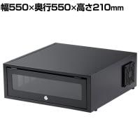 ネットワークレコーダー用セキュリティーラック 防塵ラック 収納 日本製 国産 盗難防止 ホコリ侵入防止 鍵付き ケーブル口付き 放熱ファン スタッキング可能