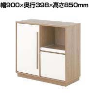レンジボード レンジ台 食器棚 ロータイプ 幅90 高さ85 キッチンボード キッチンカウンター 作業台 スライド棚 扉収納 幅900×奥行398×高さ850mm VU VU85-90L