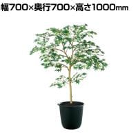 観葉植物 人工樹木 フェイクグリーン 造花 ヤマモミジ GREEN FST 高さ1000mm 鉢:ツリー6(BK)
