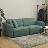 3人掛け ソファ ファブリックソファ キューブ型 モダン リビングソファ おしゃれ モダン グリーン グレー イエロー ピンク 幅1970×奥行880×高さ750mm