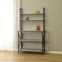 オープンラック 収納 棚 メラミン スチール脚 本棚 シェルフ リビング収納 ディスプレイラック モダン ナチュラル ルンバブル 幅900×奥行405×高さ1640mm 耐荷重5kg/段