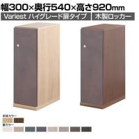 東馬×オフィスコム Variest ロッカー 1人用 ハーフハイグレード 木製ロッカー 鍵付き【国産】【完成品】幅300×奥行540×高さ920mm オフィスロッカー スリムロッカー 更衣ロッカー 収納棚