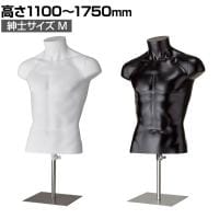 PP製 卓上紳士トルソー M 上半身のみ 腕なし 男性 業務用 店頭用 店舗什器 陳列什器 アパレル