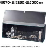 鍵付きショーケースボックス コレクションケース アクリルケース ディスプレイケース 店舗什器 業務用 陳列 化粧品 フィギュア 幅570mm 鍵1箇所