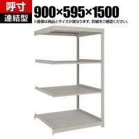【追加/増設用】TRUSCO スチールラック 薄板ラック(棚板分割タイプ/耐荷重100kg) 幅900×奥行595×高さ1500mm 4段連結 日本製 ネオグレー