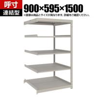 【追加/増設用】TRUSCO スチールラック 薄板ラック(棚板分割タイプ/耐荷重100kg) 幅900×奥行595×高さ1500mm 5段連結 日本製 ネオグレー