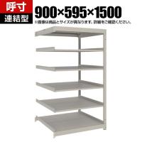 【追加/増設用】TRUSCO スチールラック 薄板ラック(棚板分割タイプ/耐荷重100kg) 幅900×奥行595×高さ1500mm 6段連結 日本製 ネオグレー