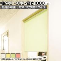 バリュテック・インターナショナル スリムロールスクリーン サイズオーダー 幅選択可能 幅250～390mm 木ネジ取り付けタイプ 無地 静音 防炎 消臭 高さ1000mm