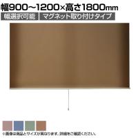 バリュテック・インターナショナル スリムロールスクリーン サイズオーダー 幅選択可能 幅900～1200mm マグネット取り付けタイプ 遮光 静音 防炎 消臭 高さ1800mm