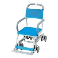 ウェルファン シャワーキャリー シャワーラク 4輪自在 穴なしシート 高齢者 介護用品 福祉用具 病院 デイサービス 施設 入浴用車いす 訪問入浴 入浴介助