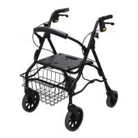 ウェルファン 歩行車 セーフティーアーム ロレータ 大型タイプ ブラック 高齢者 介護用品 福祉用具 シルバーカー 歩行器 手押し車 歩行補助