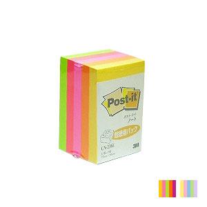 EC-0049-60X2 / ポストイット ふせん 付箋 カラーキューブ ハーフ 蛍光