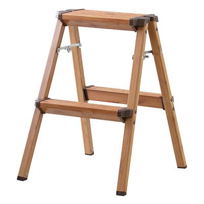 ☆踏み台 脚立ステップスツール 木材 2段 スモール ベッドサイド ☆踏み台 脚立ステップスツール 木材 2段 スモール ベッドサイド