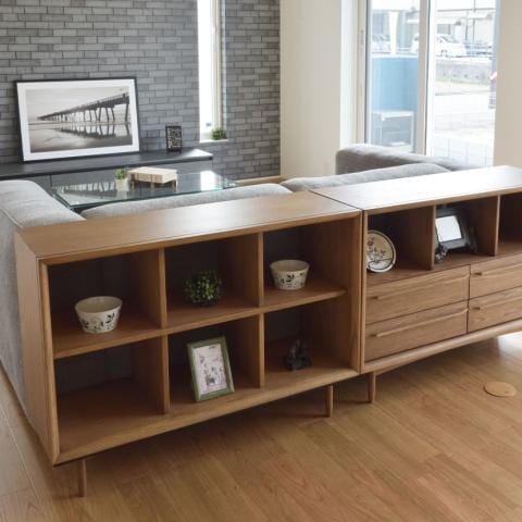 木製サイドテーブル ブラウン オープンシェルフ オープンシェルフ weeca（ウィーカ） ブラウンタイプ｜北欧