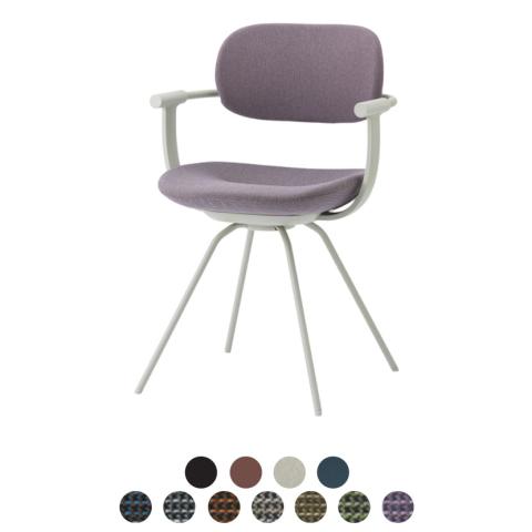 バーテブラ03　インテリアチェア　グレー/パープル　回転・昇降 送料無料】 ITOKI(イトーキ) バーテブラ03 オフィスチェア 事務椅子