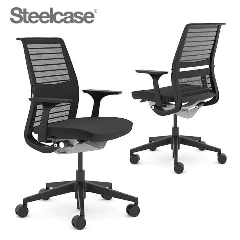 スチールケース　Think シンクチェア　背3Dニット　可動肘　メッシュチェア 内田洋行 スチールケース Steelcase オフィスチェア Think