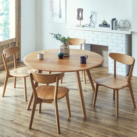 送料無料【未使用】国産ダイニングテーブル半円 ナチュラル140㎝ 送料無料【未使用】 半円型テーブル ナチュラル色 140サイズ