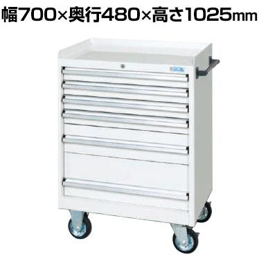 送料無料】 サカエ キャビネットワゴン 幅700×奥行480×高さ1025mm CV