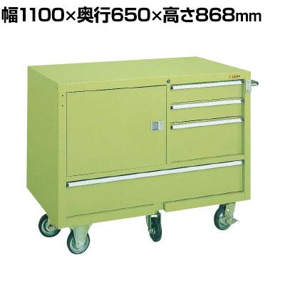 送料無料】 サカエ キャビネットワゴン 幅1100×奥行650×高さ868mm Q