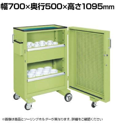 送料無料】 サカエ ツーリングキャビネットワゴン スイングドア付き 幅