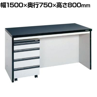 送料無料】 サカエ サイド実験台 キャビネットワゴン1台付き 幅1500
