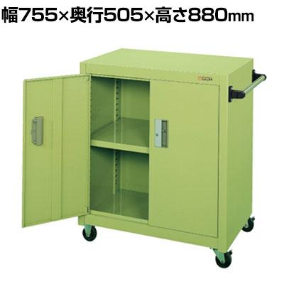 送料無料】 サカエ パネルワゴン(ゴム車扉付き) PKW-6A 幅755×奥行505