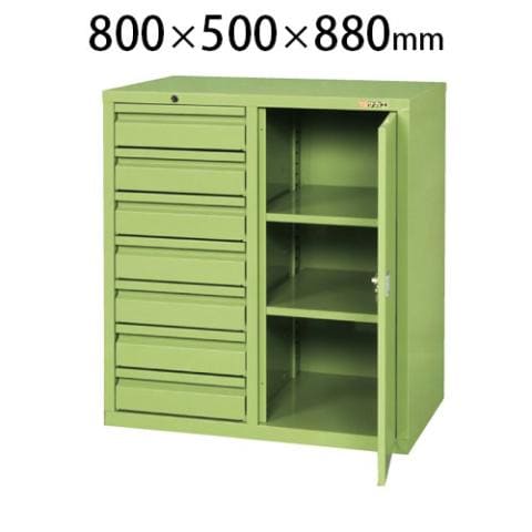 送料無料】 サカエ SKUキャビネット 業務用棚 SKU-7T 幅800×奥行500×高