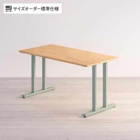 Sizeno(シゼノ) サイズオーダーデスク テーブル / ラバーウッド T型脚 幅1000~1400×奥行710~800×高さ720mm 天然木 集成材