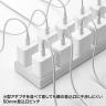 電源タップ マグネットタップ テーブルタップ 延長コード タコ足配線 コード長さ1m 2P・12個口 フック穴付き 絶縁キャップ搭載 スイングプラグ TAP-2312-1W-4