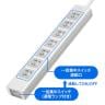 抜け止めシャッタータップ 電源タップ マグネットタップ テーブルタップ 延長コード 3m 2Pプラグ 7個口 7個口スイッチ連動 ホコリ防止 雷ガード TAP-F37SH-3ZS-5