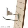 [オプション]有孔パネル用2段フック用カードホルダー 小 10個 直径4mm用 スペーサー付き 値札ホルダー プライスカード表示-1