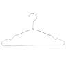 スチール製ハンガー 10本セット 衣料品用ハンガー 洋服用ハンガー 幅420mm シンプル 洋服掛け ディスプレイ 業務用 新生活 クローゼット収納 クローム-19