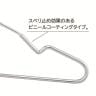 スチール製ハンガー 10本セット ビニールコーティング 衣料品用ハンガー 洋服用ハンガー 幅380mm シンプル 洋服掛け 業務用 新生活 クローゼット収納 クローム-2