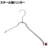 スチール製ハンガー 1本 衣料品用ハンガー 洋服用ハンガー 平型 幅380mm シンプル 洋服掛け ディスプレイ 業務用 新生活 クローゼット収納 クローム