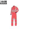 AUTO-BI 反射型 つなぎ服 7630-005 3L レッド 作業着 腰割れ式 工事現場 帯電防止素材 JIS規格適合