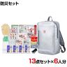 【セット販売】事業所向け 防災グッズ BCP対策 災害備蓄 被災 リュックバッグ避難セット RBS-100G 13点セット 6人分