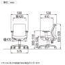 [法人様限定]OA-3100 オフィスチェア カジュアルチェア ブラックシェル 可動肘 布張り ビニールレザー 座面昇降 背ロッキング キャスター脚 防汚性 OA-3115B-3