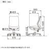 [法人様限定]OA-3100 オフィスチェア カジュアルチェア ブラックシェル 肘無し 布張り ビニールレザー 座面昇降機能 背ロッキング キャスター脚 防汚性 OA-3125B-3