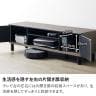 テレビ台 脚付き 木製 収納家具 TVボード AV収納 ローボード 可動棚 電源タップ収納 お掃除ロボット可 ブラック脚 幅1370×奥行390×高さ412mm  モデルルーム 住宅展示場-8
