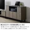 キャビネット 木製 脚付き テレビ台 ハイタイプ 収納 大容量 サイドボード 扉付き 収納 大容量 お掃除ロボット可 モダン 寝室 幅1110×奥行390×高さ742mm モデルルーム 住宅展示場-2
