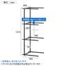 【追加/増設用】Work Plus JUNGLE-GYM SHELF ADDON ジャングルジムシェルフ 3段連結用 シェルフ 収納 キャビネット 幅400×奥行400×高さ1235mm-14