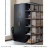 【追加/増設用】Work Plus JUNGLE-GYM SHELF ADDON ジャングルジムシェルフ 3段連結用 シェルフ 収納 キャビネット 幅400×奥行400×高さ1235mm-8
