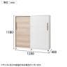 Work Plus 引違い収納庫 3段 FW CABINET 3 TIER幅1200×奥行D400×高さ1180mm-2
