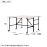 Work Plus キャスター付きデスク 幕板付き BW SWALLOW DESK 幅1200×奥行1200×720mm-2